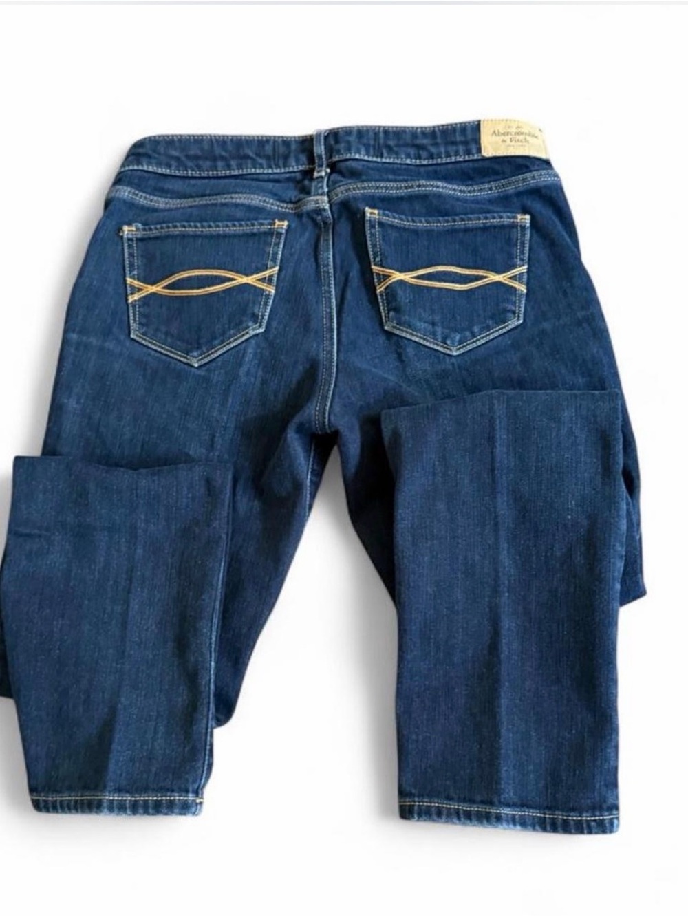 Abercrombie & Fitch Dark Blue Straight-Leg Denim Jeans